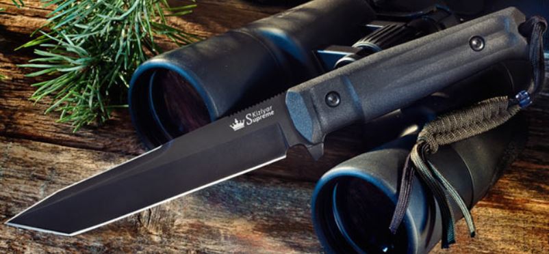 Kizlyar Aggressor Fixed Blade Knife, AUS 8, MOLLE Sheath, KK0013