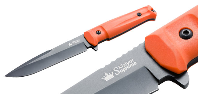 Kizlyar Delta Fixed Blade Knife, AUS 8, w/ MOLLE Sheath, KK0210
