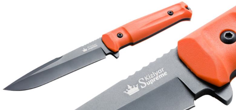 Kizlyar Delta Fixed Blade Knife, D2 Steel, w/MOLLE Compatilble Sheath, KK0211