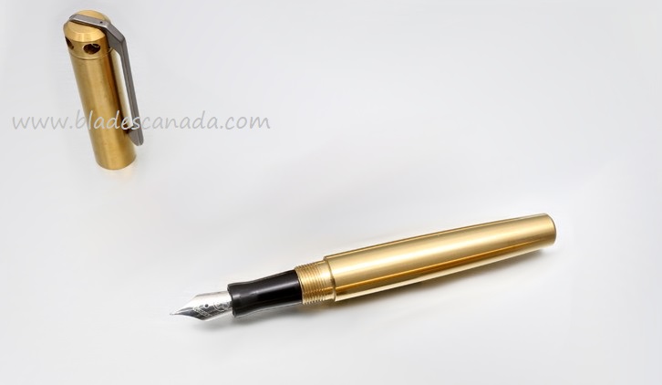 Karas Kustoms Ink Fountain Pen Brass - Black Grip