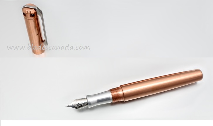 Karas Kustoms Ink Fountain Pen Copper- Silver Grip