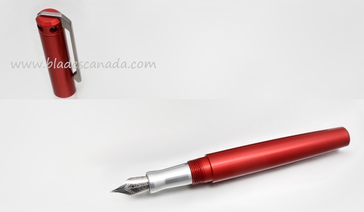 Karas Kustoms Ink Fountain Aluminum - Red Body/Silver Grip