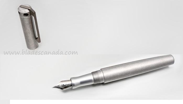 Karas Kustoms Ink Fountain Aluminum - Tumbled Body/Silver Grip