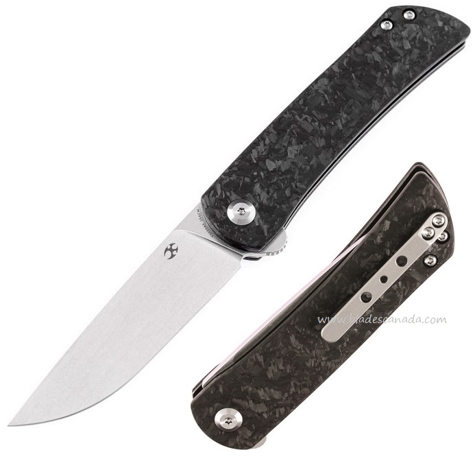 Kansept Weasel Slipjoint Folding Knife, 154CM, Shred Carbon Fiber, T2020A3