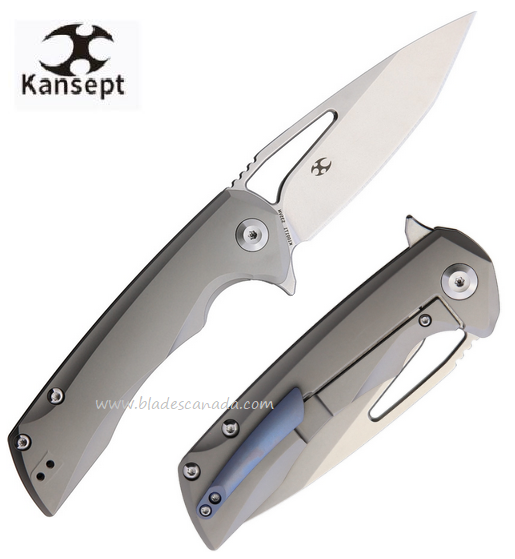 Kansept Kyro Flipper Framelock Knife, CPM S35VN, Titanium, K1001T1
