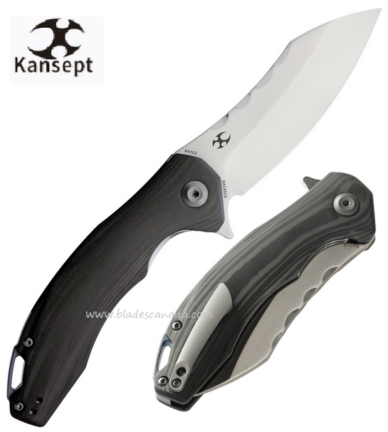 Kansept Spirit Flipper Folding Knife, CPM S35VN, Carbon Fiber, K1002A8