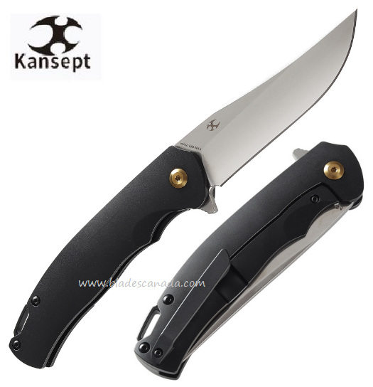 Kansept Agent Flipper Framelock Knife, CPM S35VN, Titanium, K1004A3