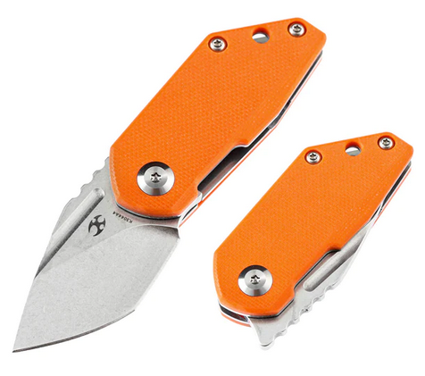 Kansept RIO Flipper Folding Knife, M390, G10 Orange, K3044A4