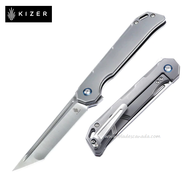 Kizer Begleiter Flipper Framelock Knife, CPM S35VN, Titanium, 4458T1