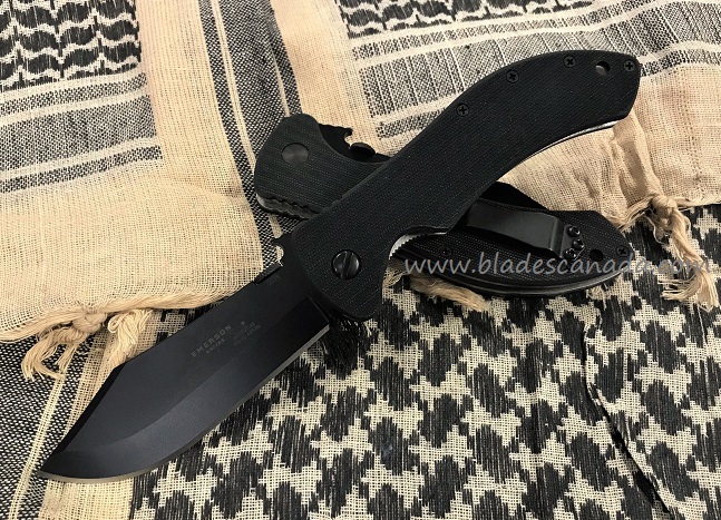Emerson Market Skinner Folding Knife, 154CM, G10 Black