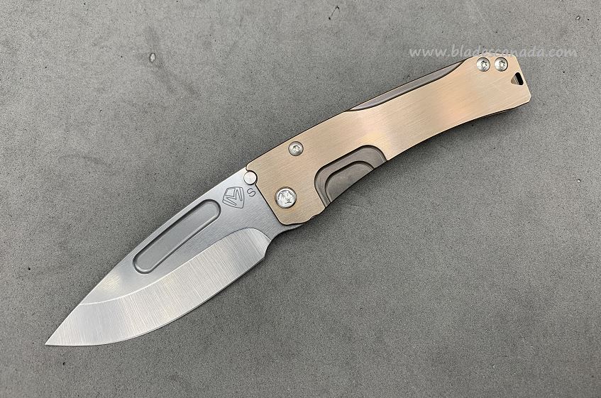(Discontinued) Medford Slim Midi Framelock Folding Knife, S35VN Tumble, Titanium Bronze Ano
