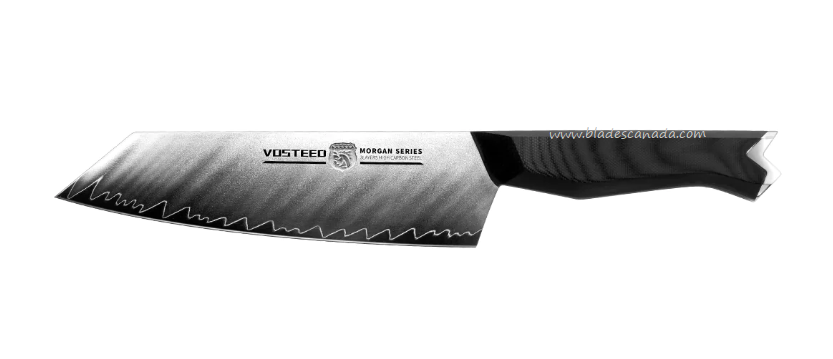Vosteed Morgan Santoku Kitchen Knife, 9Cr18MoV, G10 Black, MGSA9C70