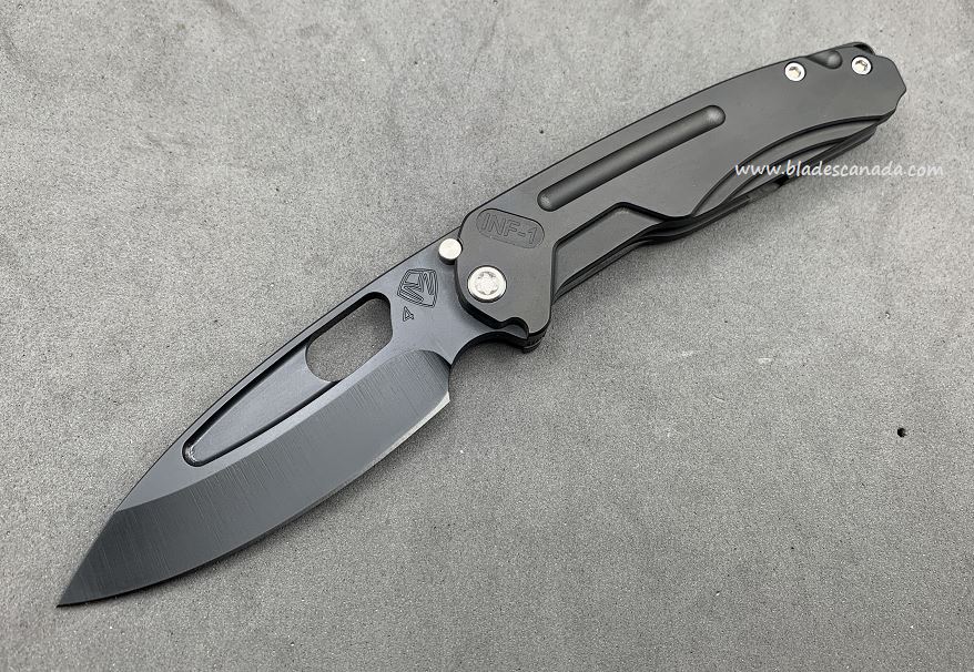 (Discontinued) Medford Infraction Framelock Folding Knife, S45VN Black PVD, Titanium Black PVD - Click Image to Close