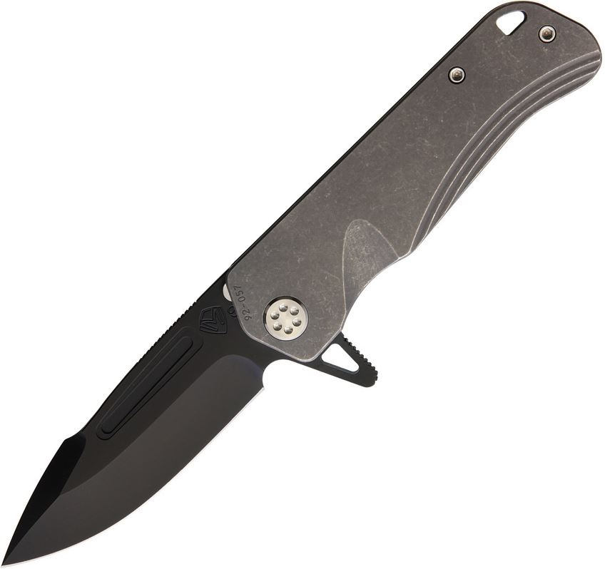 (Discontinued) Medford Proxima Flipper Framelock Knife, S35VN Black PVD, Titanium Tumble