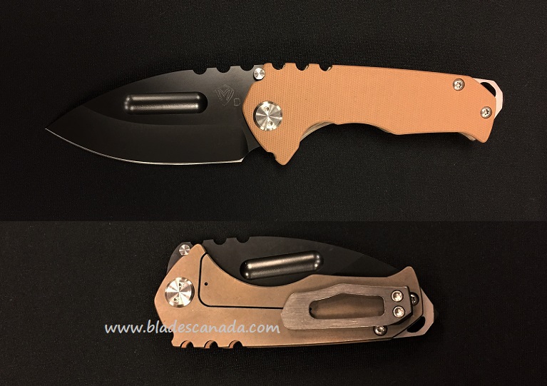 (Discontinued) Medford Praetorian Genesis G Folding Knife, D2 DP PVD, G10/Titanium Bronze Anodized