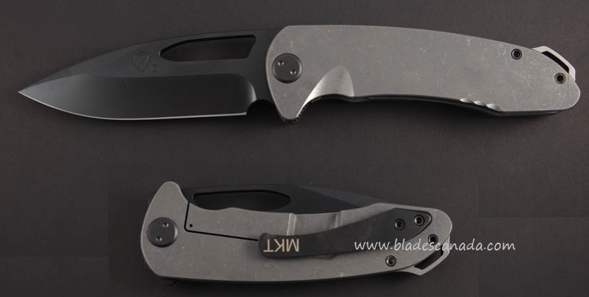 Medford On Belay Framelock Folding Knife, D2 Black PVD, Titanium Tumble