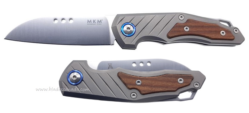 MKM Maniago Knives Root Slip Joint Folder, Bohler M390, Ti w/Wood Insert, RT-ST