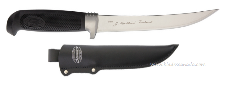 Marttiini Jahtiveitsi Basic Fixed Blade Knife, Stainless, Leather Sheath, MN935012