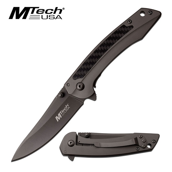 Mtech MT1013GY Ball Bearing Folding Knife Carbon Fiber, Grey (Online)