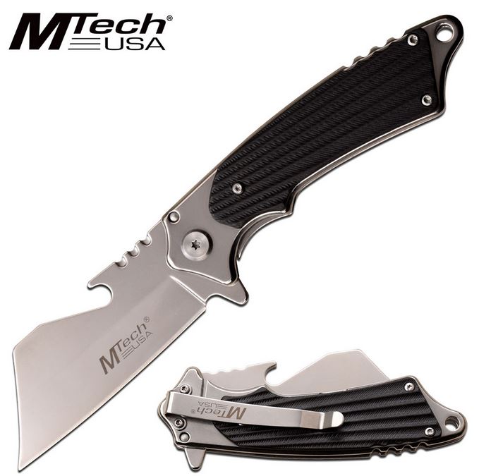 Mtech Flipper Folder, G10 Handle/Stainless Frame, Assisted Opening, MTA1186MR - Click Image to Close