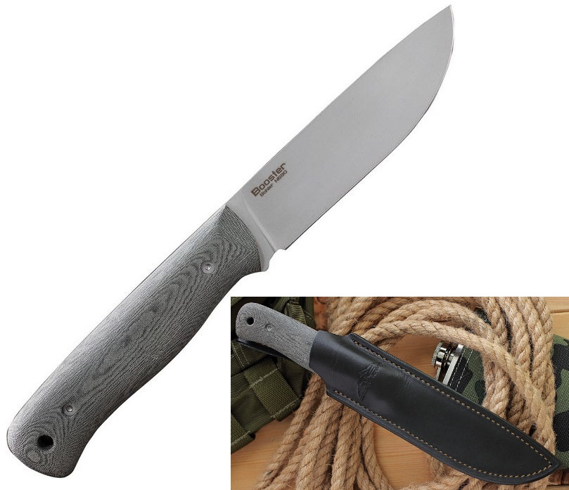 N.C. Custom Booster Fixed Blade Knife, Bohler N690 Steel, Micarta, NCC005