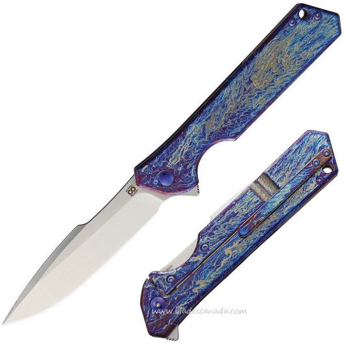 Olamic Rainmaker Flipper Framelock Knife, M390, Titanium Entropic, 96167