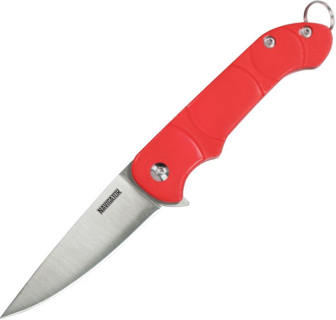 OKC Navigator Flipper Folding Knife, Red Handle, 8900RED