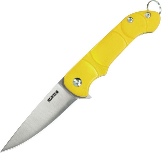 OKC Navigator Flipper Folding Knife, Yellow Handle, 8900YEL