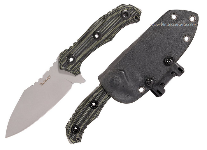 Pachmayr Dominator Fixed Blade Knife, D2 Satin, G10 Textured Green/Black, PAC04299