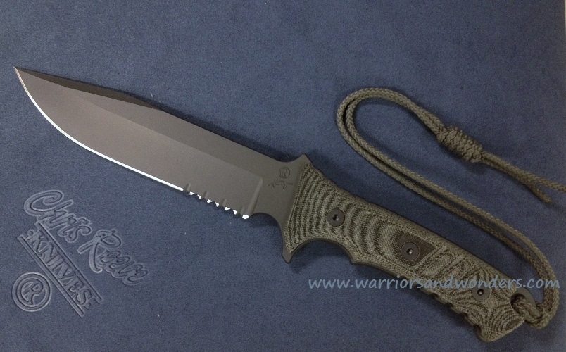 Chris Reeve Pacific Fixed Blade Knife, CPM S35VN, Micarta Black