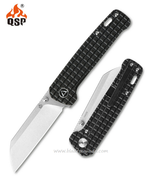 QSP Penguin Framelock Folding Knife, 154CM SW, Titanium Frag Black, QS130-NFRG