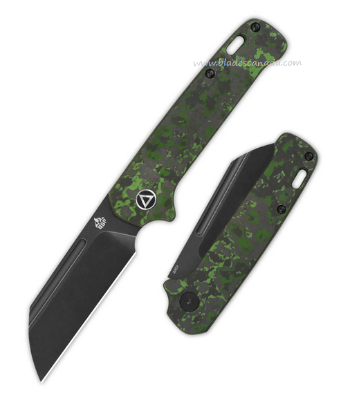QSP Penguin Slipjoint Folding Knife, 20CV Black SW, Fat Carbon Fiber Jungle Wear, QS130SJ-E2