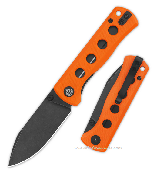 QSP Canary Folding Knife, 14C28N Black, G10 Orange, QS150-B2