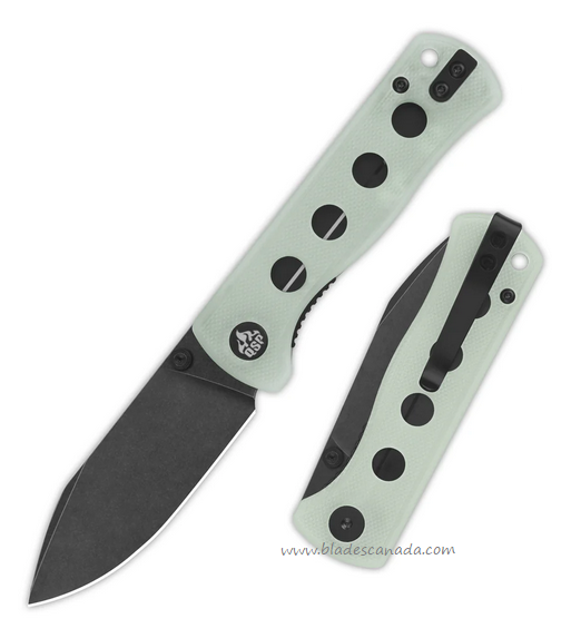 QSP Canary Folding Knife, 14C28N Black, G10 Jade, QS150-E2