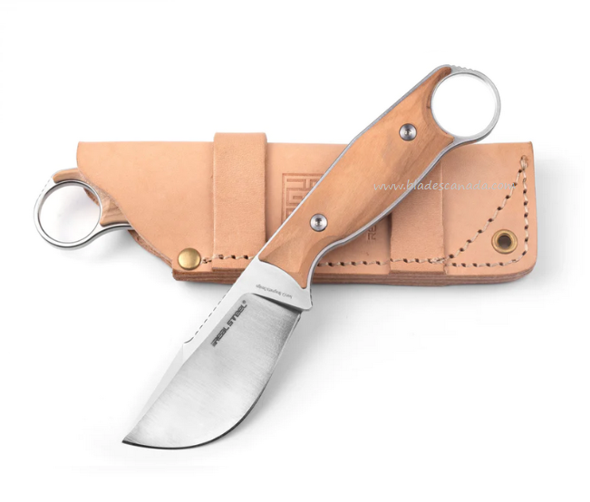 Real Steel Furrier Fixed Blade Skinner Knife, N690, Olive Wood, 3611W
