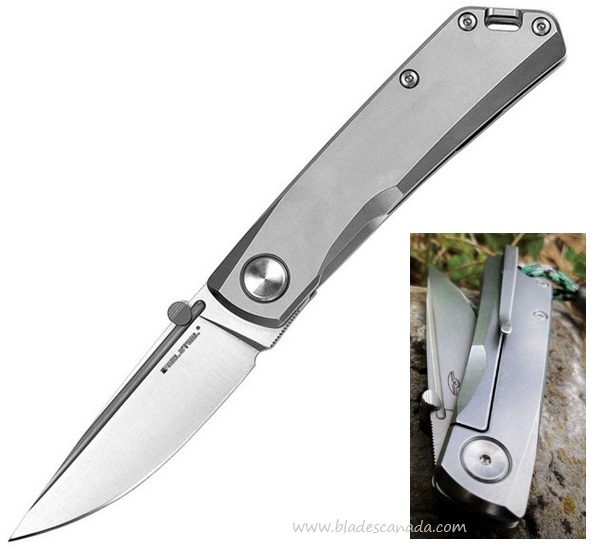 Real Steel Luna Eco Framelock Folding Knife, Bohler K110 Steel, RS7081