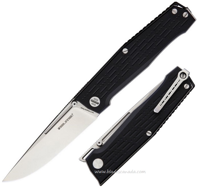 Real Steel Rokot Flipper Folding Knife, N690, G10 Black, 7641
