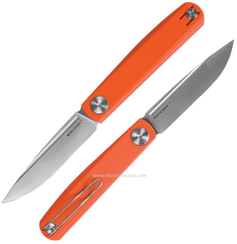 Real Steel Gslip Slipjoint Folding Knife, VG10, G10 Orange, 7842