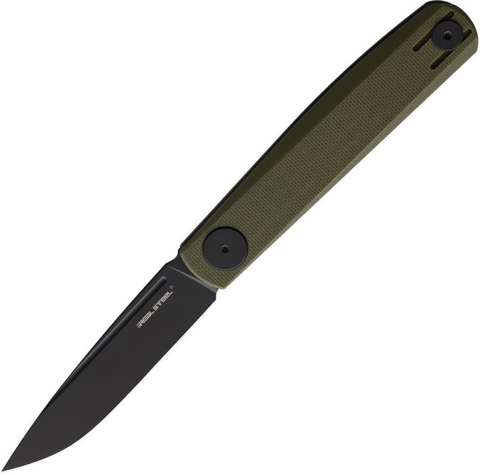 Real Steel Gslip Slipjoint Folding Knife, VG10 Black, G10 OD, 7866