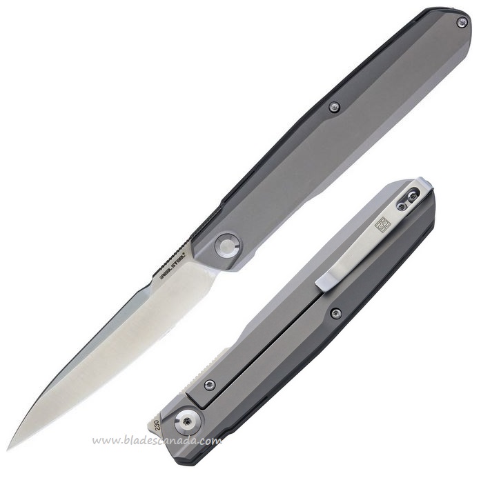 Real Steel S5 Metamorph Flipper Framelock Knife, S35VN, Titanium, 9514