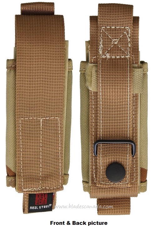 Real Steel Folding Knife Sheath, 5.5", Coyote Brown, RS021B - Click Image to Close