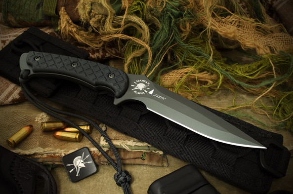 Spartan Blades Ares Fixed Blade Knife, S45VN Black, Micarta Black, Kydex Sheath