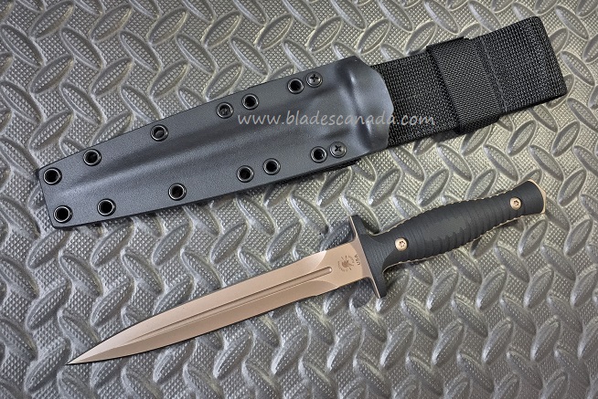 Spartan Blades George V-14 Dagger Knife, S45VN FDE, G10 Black, Kydex Sheath