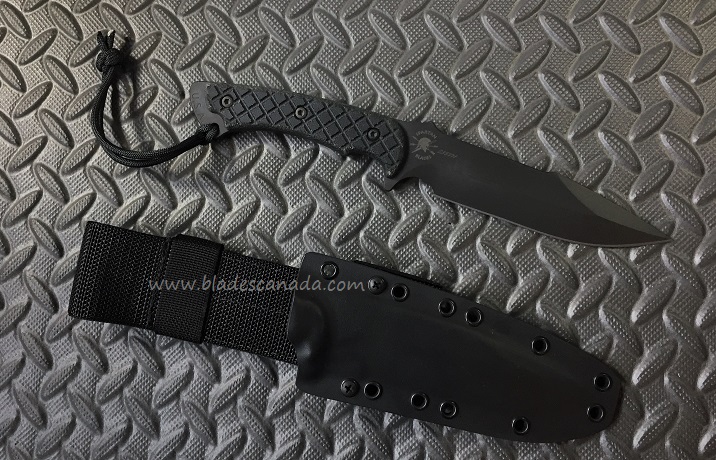 Spartan Blades Horkos Fixed Blade Knife, S45VN Black, Micarta Black, Kydex Sheath