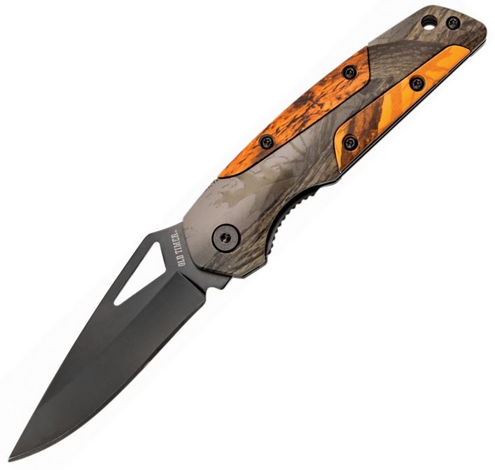 Schrade Knives Badger Linerlock Camo Folder, Aluminum Handle, SCHP1100103
