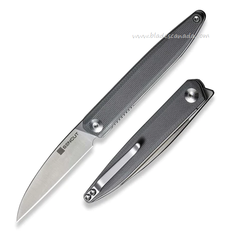 SENCUT Jubil Flipper Folding Knife, D2 Satin, G10 Gray, 20029-3