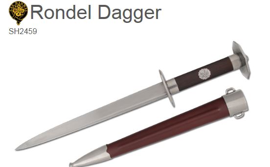 Hanwei Rondel Dagger Fixed Blade Knife, SH2459