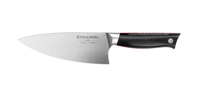 Vosteed Stallion I Chef's Knife, 6.5" 1.4116, G10 Black, SLCH4165