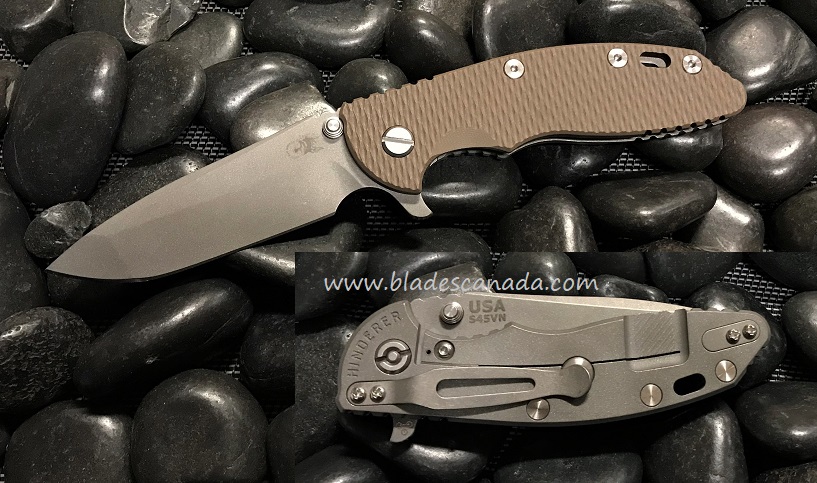 Hinderer XM-18 3.5 S45VN Spanto Tri-Way Working Finish - FDE G-10