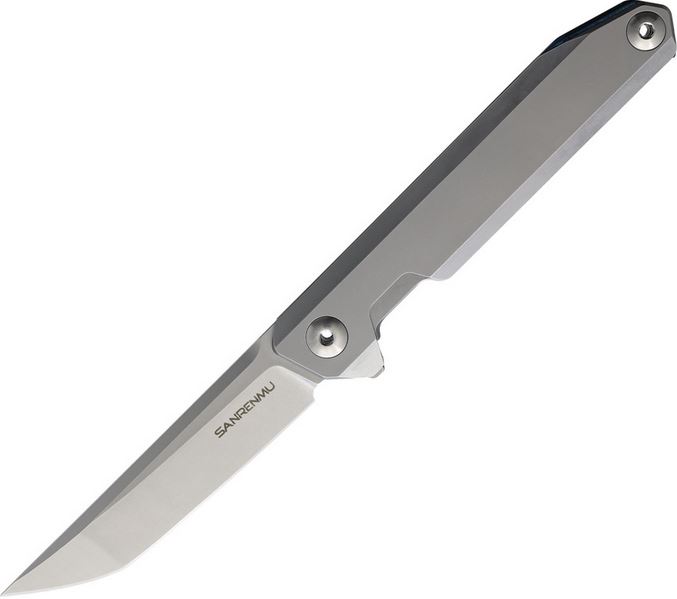 SRM Knives Model 1161 Framelock Folder, 14C28N, Stainless Handle, SRM1161
